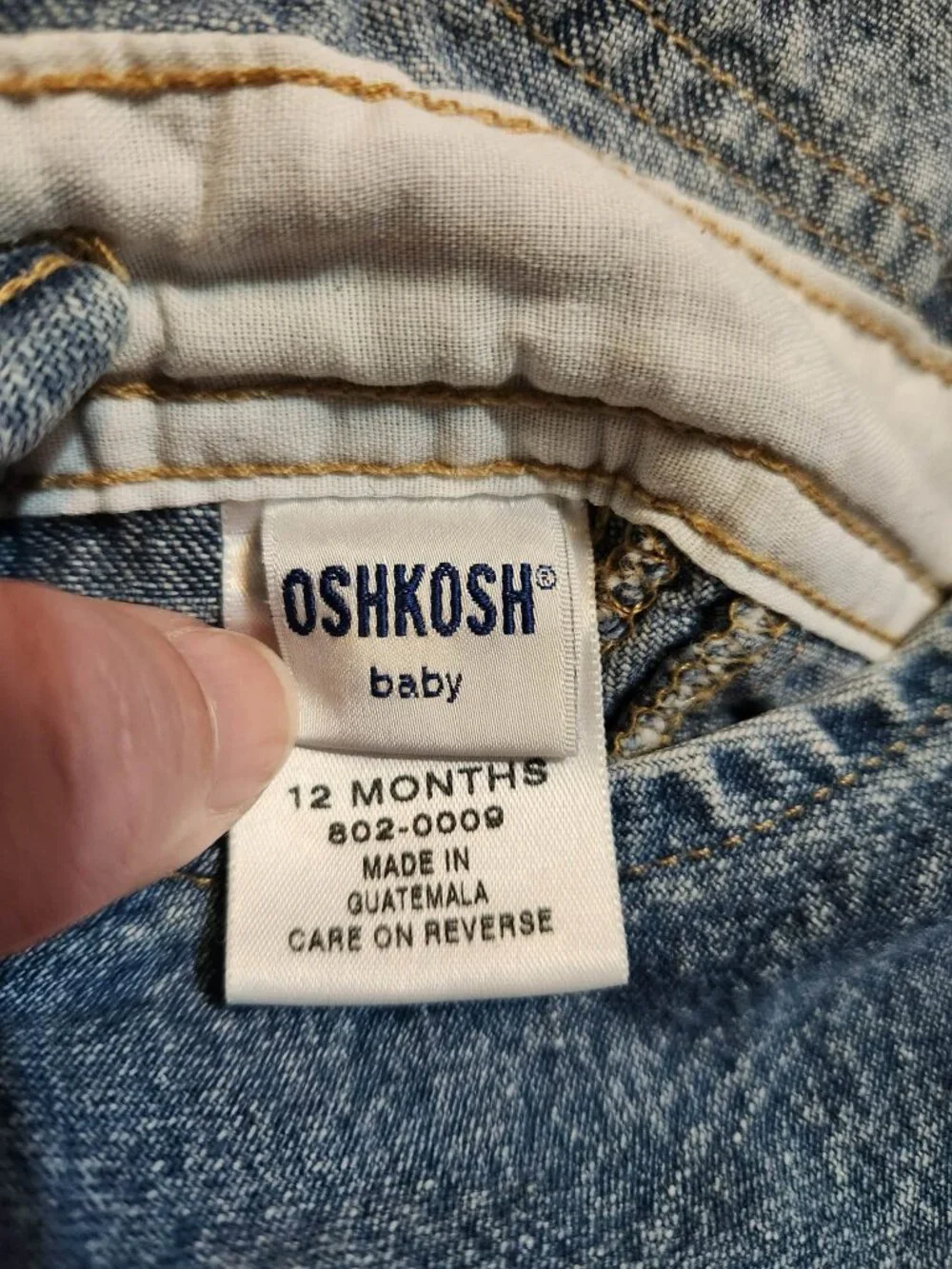 Vintage OshKosh B'Gosh Baby Denim Overalls 12 Months Vestbak Carpenter Snaps